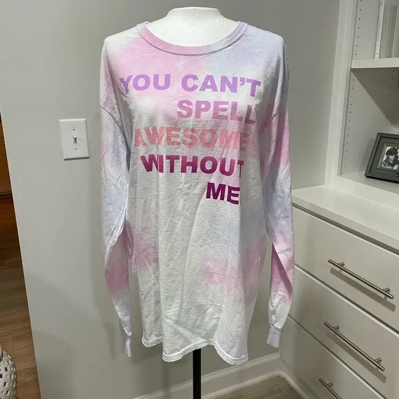 NWT HOT TOPIC You Can’t Spell Awesome Without Me Long Sleeve T - Picture 2 of 9